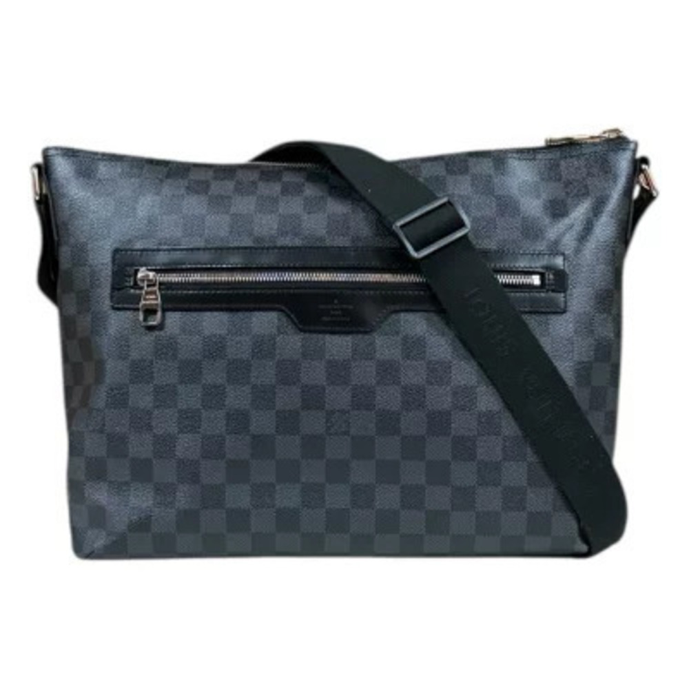 Louis Vuitton Mick Damier Graphite Black Shoulder Bag Canvas Black